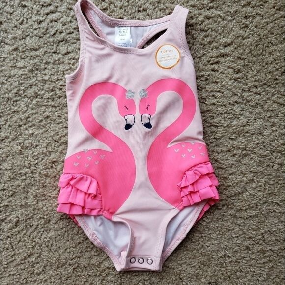 CARTER'S Just One You Flamingo Girls Swimsuit NWT - Picture 2 of 6